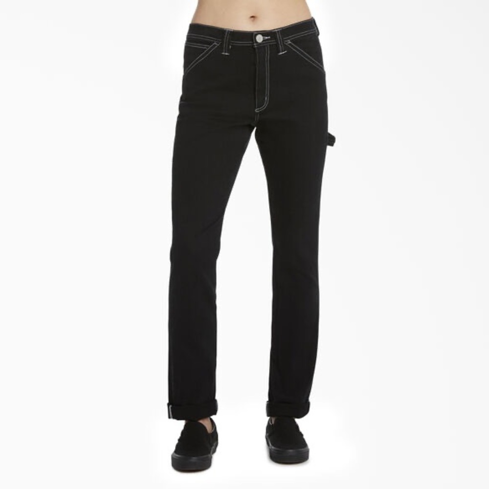 Dickies Juniors' Slim Fit Carpenter Pants, Black | size 11 / 30